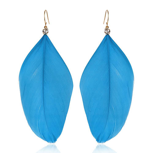 Ethnic Long Feather Tassel Dangle Earrings For Women Vintage Colorful Owl Leaf Feather Drop Earrings Brincos Bride Jewelry