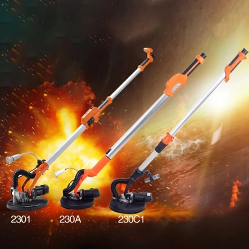 

230 dust-free self-priming electric putty wall polishing machine polishing machine wall sandpaper machine long rod Tools