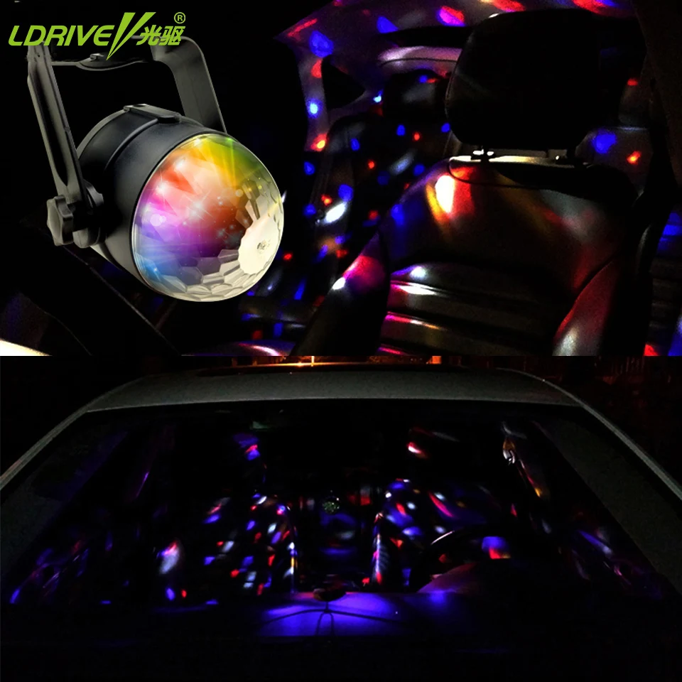 Миниатюрная Автомобильная неоновая Волшебная атмосферная лампа LDRIVE 1 шт. RGB