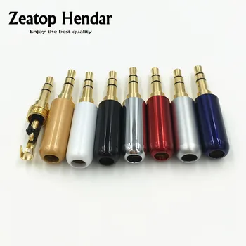 

4Pcs Copper 3.5 mm Audio Jack with Clip Gold-plated 3Pole Male Adapter Earphone Plug For DIY Stereo Headphone