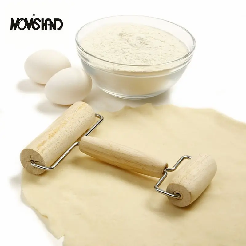 

Creative Kitchen Gadget Cooking Tools Wood Pastry and Pizza Roller Hand Rolling Pin