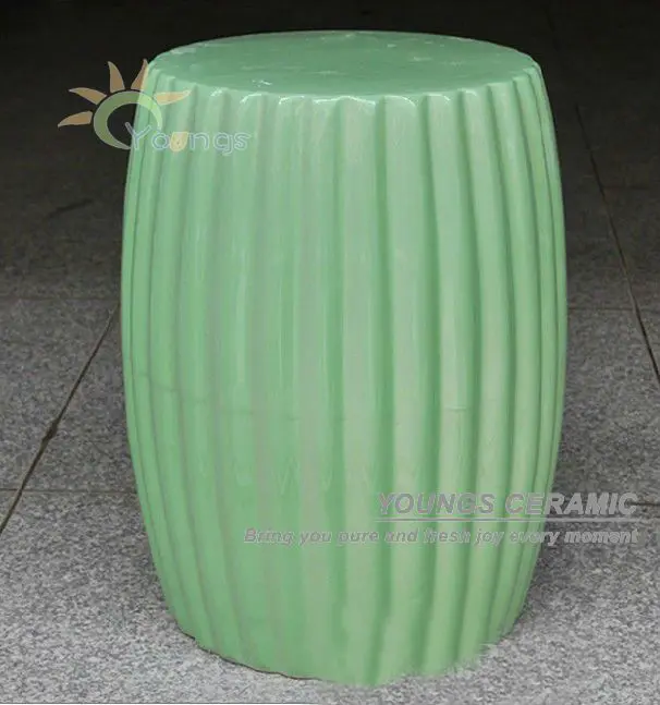 Special-oriental-ceramic-outdoor-green-stool-also