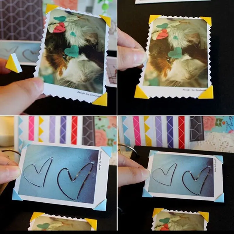 

1 Sheet=102 pcs Hot Stickers DIY Scrapbook Photo Album Frame Corner Sticker PVC Paper Sticker Home Decor