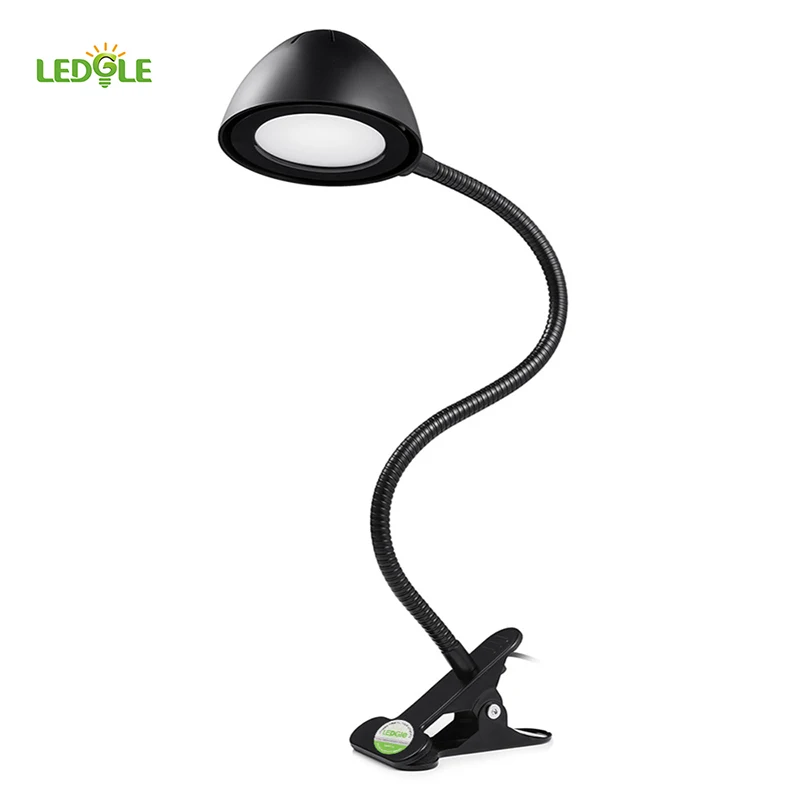 

LEDGLE Brightest High quality USB Clip On Reading Light LED Desk Lamp Travel Light 200lux Stepless Brightness Adjusted