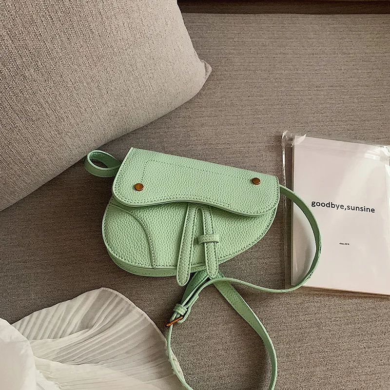 

New Girl Small Bag 2019 New Fashion Wild Shoulder Messenger Bag Heterosexual Retro Saddle Bag