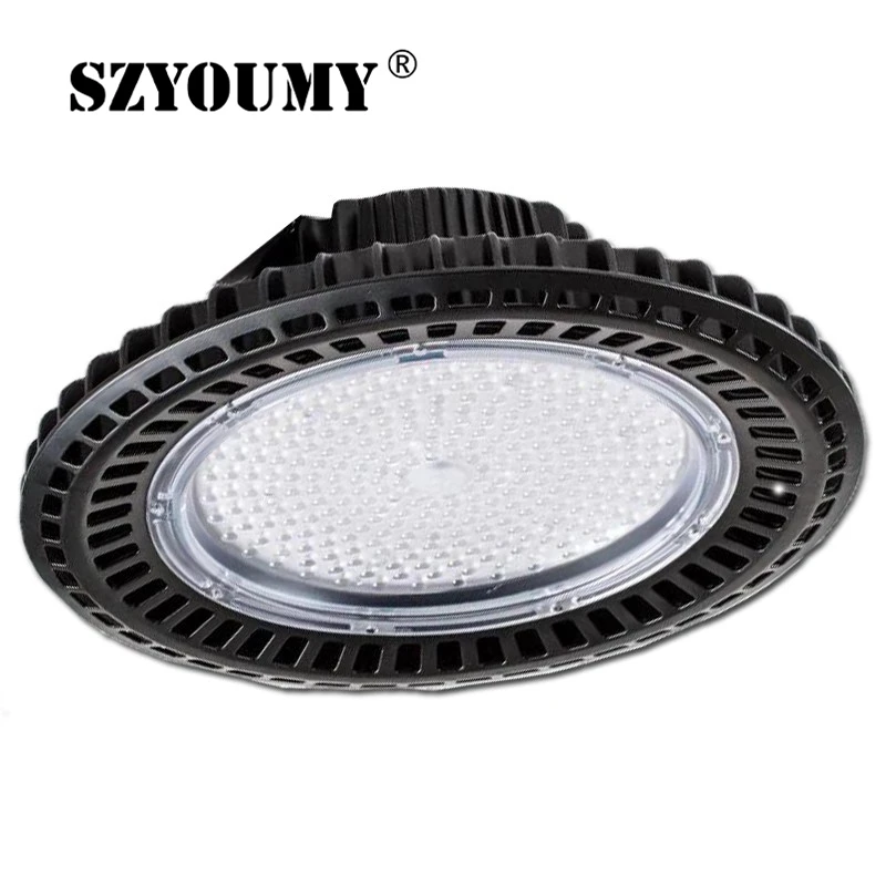 SZYOUMY высокое качество LED High Bay UFO Light 200 Вт 250 300 черная круглая лампа теплый белый для