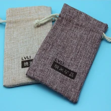 100 шт/партия CBRL джутовые сумки, Холщовый мешочек, льняной мешочек для аксессуаров/Ipad, различные цвета, размер на заказ