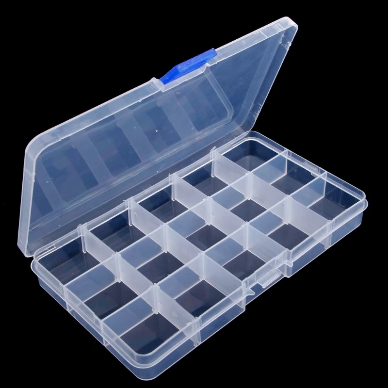 

Fishing Lures Hook Bait Plastic Storage Box Adjustable Case Tackle Accessory Fishing Tool Kit