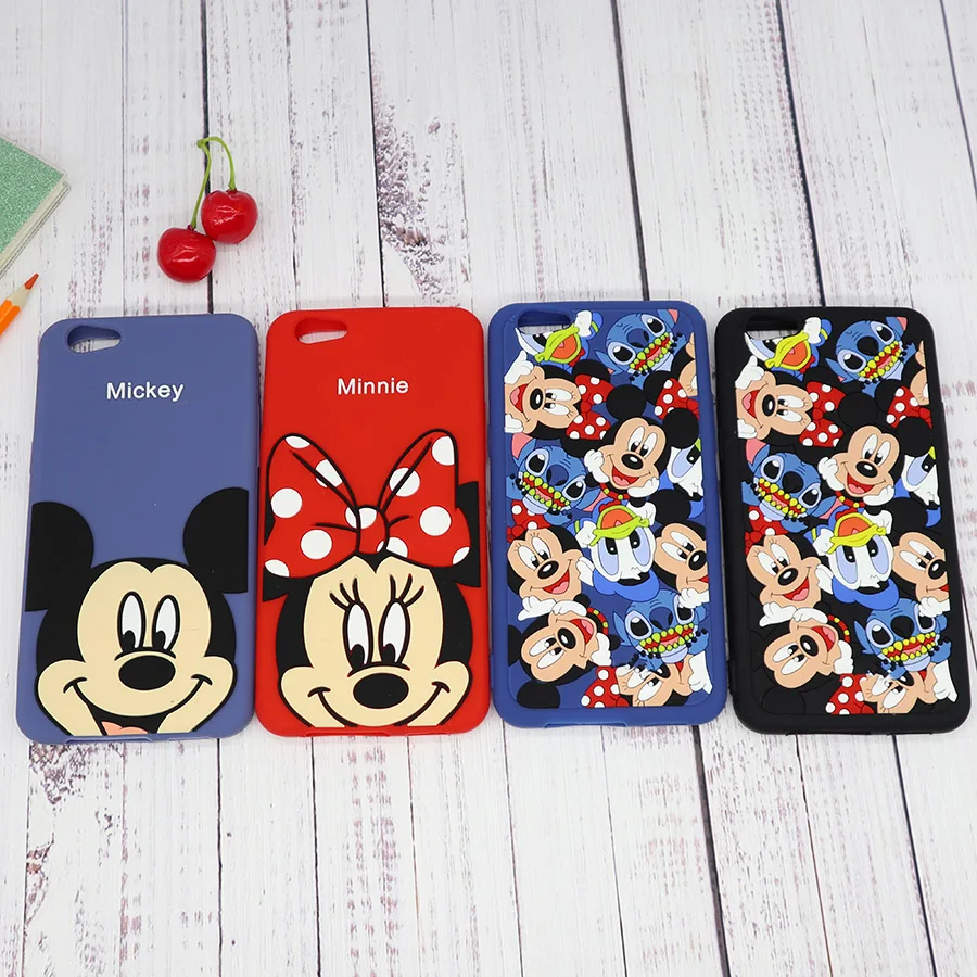 

3D Cute Cartoon Mickey Minnie Donald Daisy Stitch Phone Case for OPPO R9 R9s R11 R11s R15 Pro R17 F1 F3 Plus Soft Silicone Cover