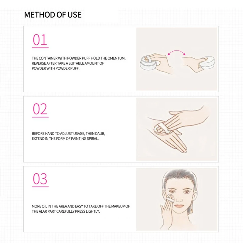 1PC Matte Loose Powder Oil-Control Brighten Soft Light Silk Face Concealer Skin Powder Foundation 1PC Matte Loose Powder Oil-Control Brighten Soft Light Silk Face Concealer Skin Powder Foundation