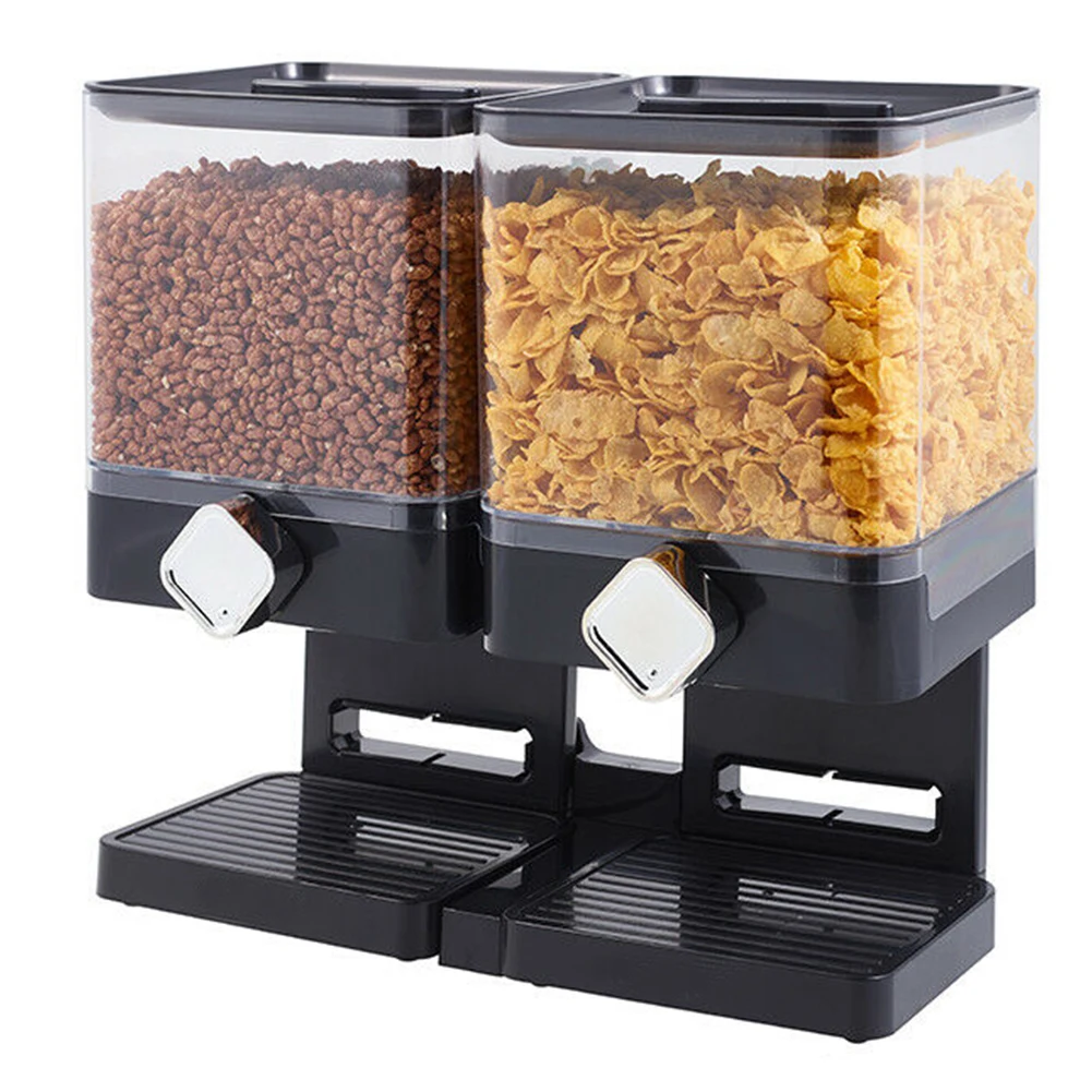 

Fresh Canister Cereal Dispenser Large Double Household Snack Shatterproof Dry Food Space Saving Home Kitchen Storage Container