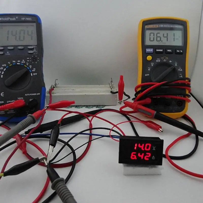 0.56in DC 0-100V 0-10A Dual LED Digital Voltmeter Gauge digital Ammeter Volt Amp Meter amperimetro Car