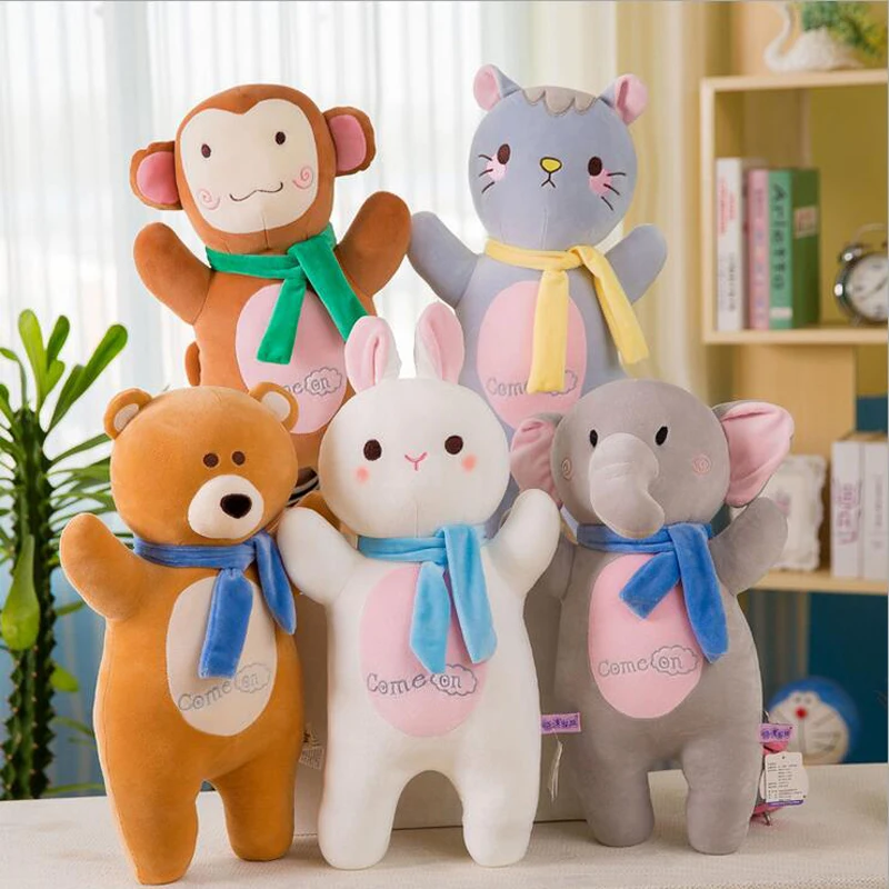 

Cartoon Rabbit Monkey Elephant Bear Cat Plush Toy Stuffed Doll Plush Pillow Children Birthday Gift