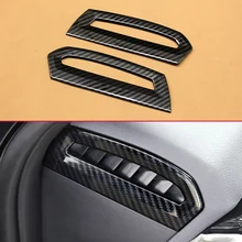Carbon Fiber Look 2Pcs/Set Trims For 2018 Toyota Camry Hybrid Car Front Side Air Outlet Moulding Extra Added Covers Accessories