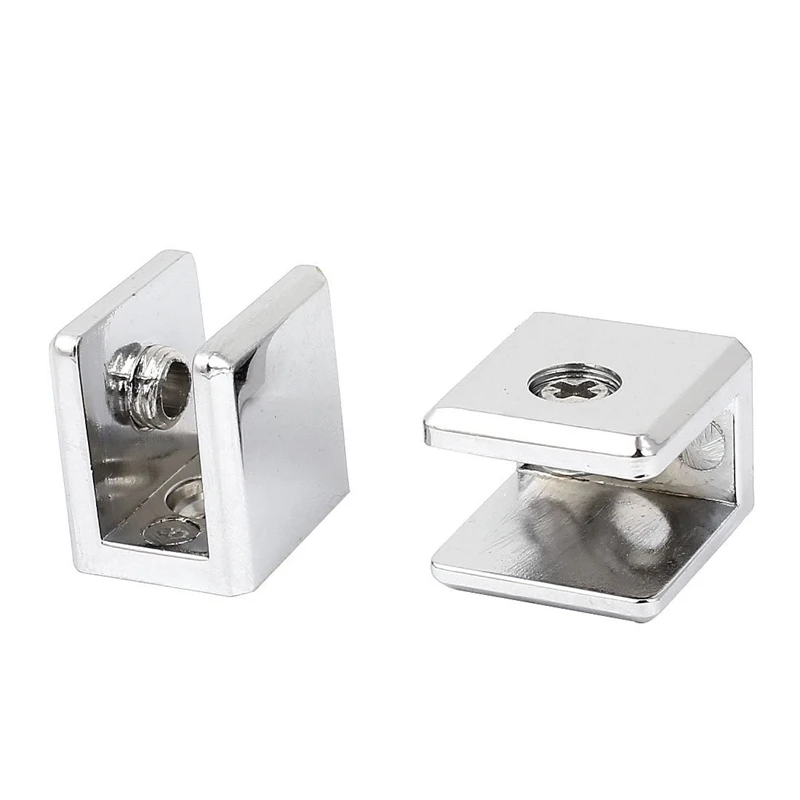

2 pieces rectangular glass shelf clip 23 x 22 mm