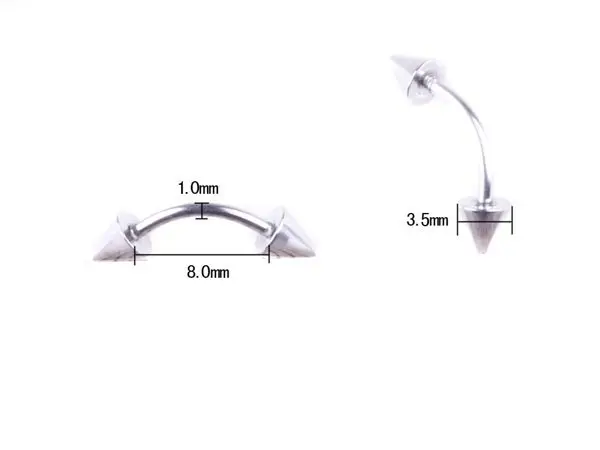2 шт хирургические стальные хрящи серьги поддельная бровь нос губы в плену шарик язык ниппель кольцо пирсинг для пупка ювелирные изделия для тела - Окраска металла: BB16