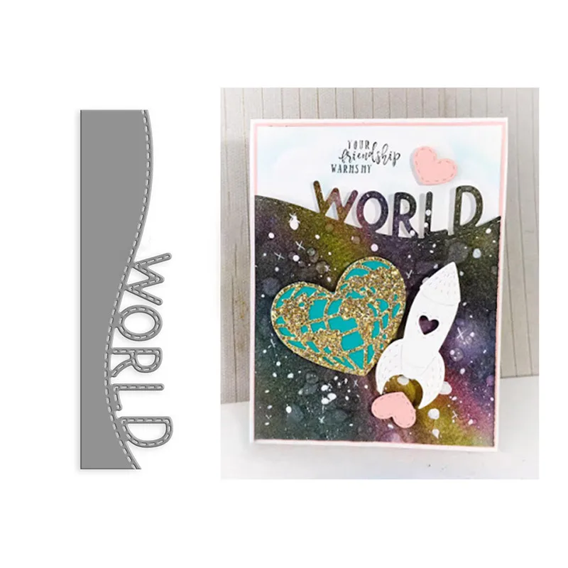 

GJCrafts World Border Die Metal Cutting Dies for Scrapbooking 2019 New Cutting Dies DIY Album Card Making Decor Paper Craft