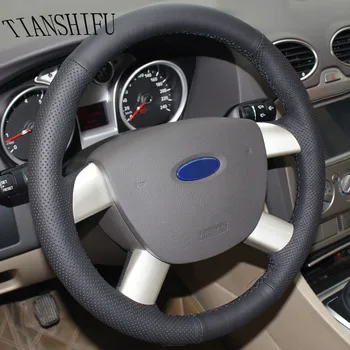 

car-styling DIY Genuine Length cover on the steering wheel car covers for Ford Kuga 2008-2011 Focus 2 2005-2011