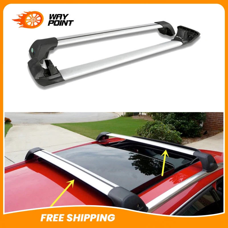 A Pair Aluminum Cross Bar Roof Cargo Luggage Rack For Nissan Murano