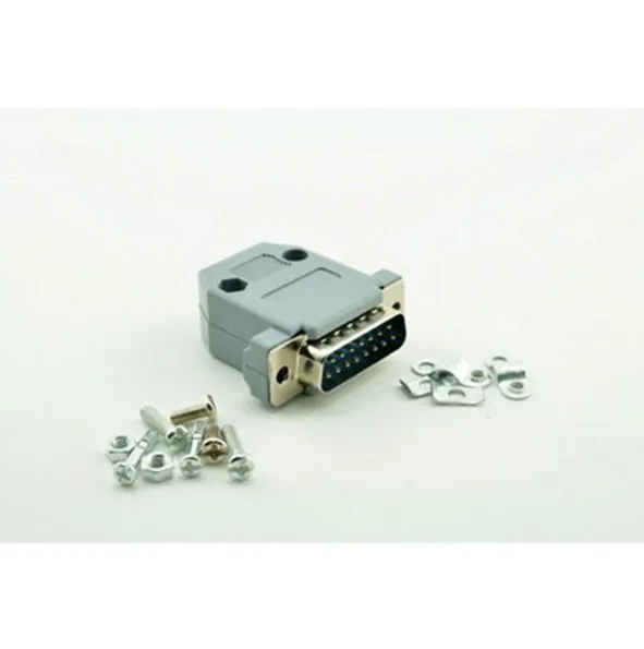 1SET VGA D-Sub Two Rows 15 Pin DIY VGA Male+Shell Plastic Adapter Extend Converter VGA Connector For DIY VGA Cable