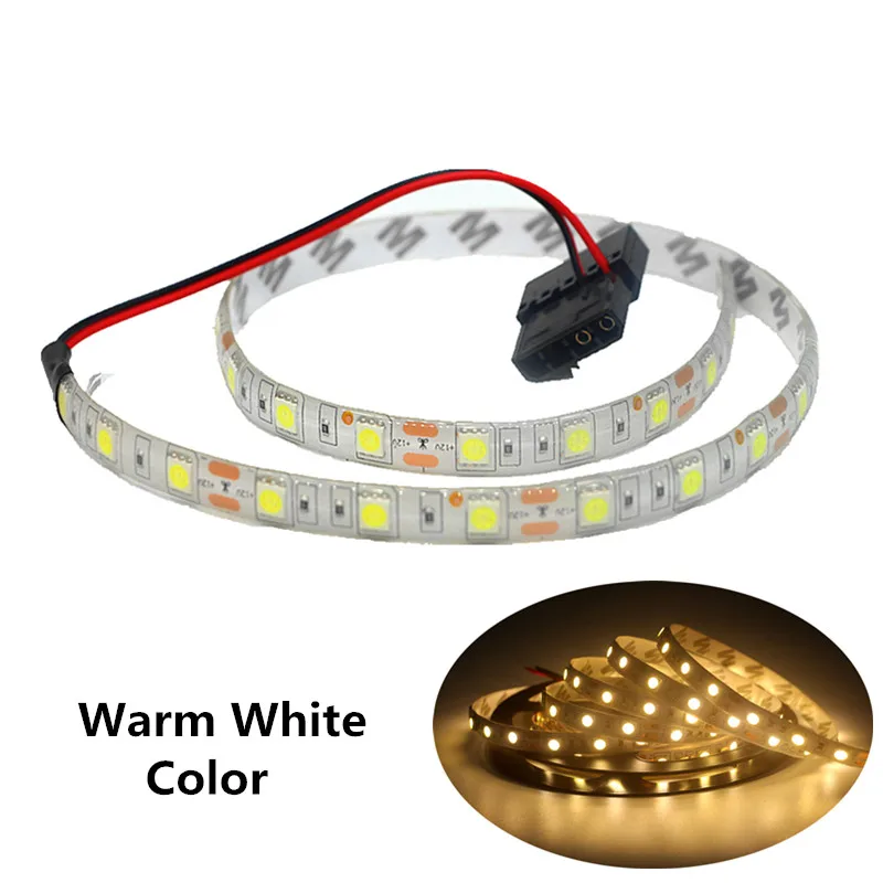 RGB led ленточный светильник полный комплект для ПК компьютерный чехол SATA интерфейс питания фиксируется клейкой лентой, пульт дистанционного управления цвет 12 В - Испускаемый цвет: Warm white