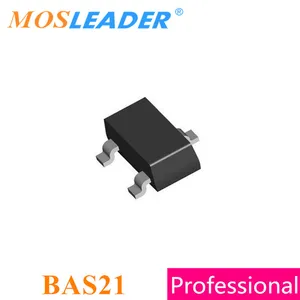 Mosleader BAS21 SOT23 BAS21LT1G BAS21LT1 250 в 75 в 200 мА 0, 2 а, сделано в Китае, диод переключения высокого качества