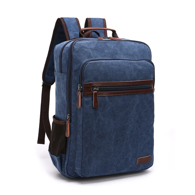 

Fashion Shoulder Strap Zipper Solid Casual Bag Male Backpack School Bag Rucksacks Canvas Bag Travel Laptop Backpacks for Men