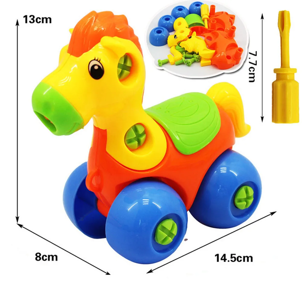 DIY разборка сборные игрушки для детей автомобиль/вертолет/мотоцикл развивающие блоки игрушки с сборкой отвертка гайка