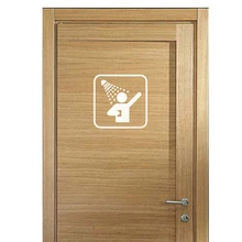 KUCADA Creative Bathroom Shower Sign Door Art Quote Vinyl Wall Sticker DIY Door Glass Stickers WP2405