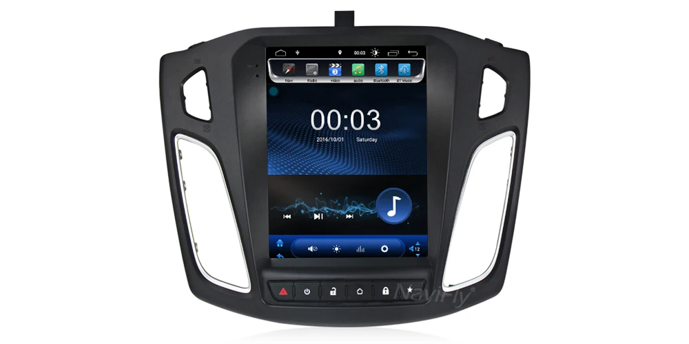 Excellent NaviFly Tesla style IPS Screen Auroradio GPS navigation Android 8.1 Car multimedia player for Ford FOCUS 2012-2017 4