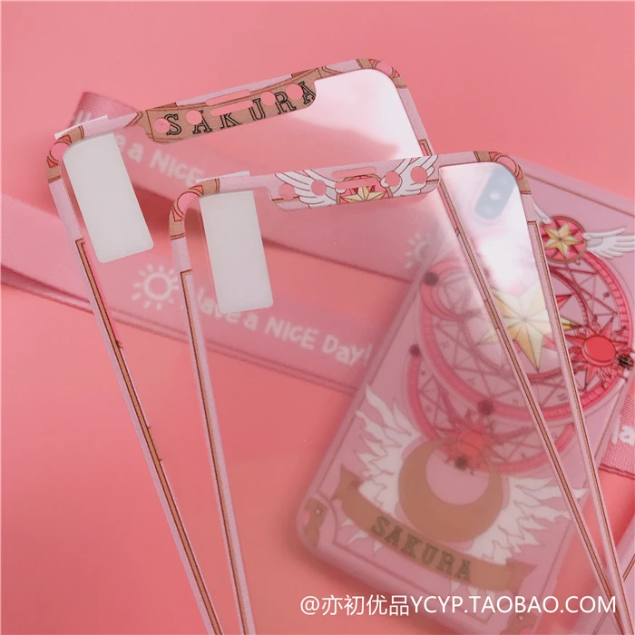 Чехол для iphone XR XS Max Cardcaptor Sakura+ пленка для экрана из закаленного стекла для iphone X XS 7 8 plus 6 S plus+ ремни