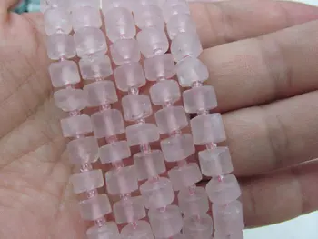 

pink rock quartz 2strands 6 8 10mm gorgeous sunstone stone pink quartz citrine quartz rock beads heishi rondelel matte beads