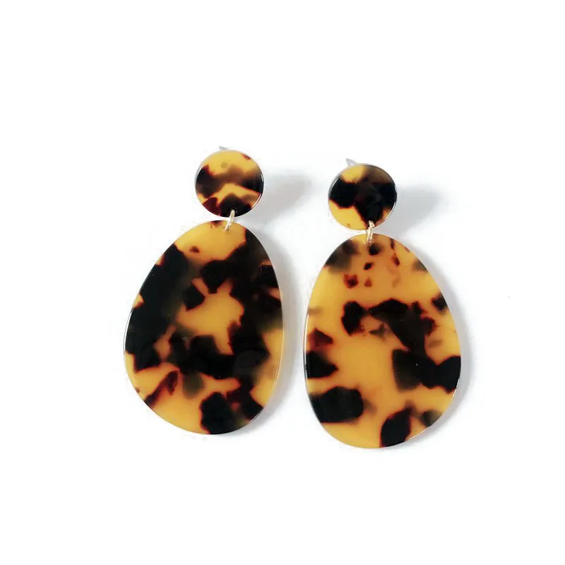 

Free Shipping New Design Tortoise Resin Fashion Elegant Earring