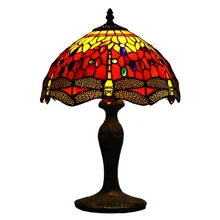 ATREUS Tiffanylamps 12 дюймов абажур Стрекоза старинное освещение подходит для украшения дома в продаже