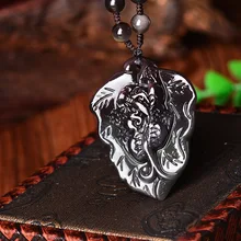 Светлый цвет льда счетчик подлинные обсидиан(лист) промышленность имеет большой fortune оптовые поставки транспорта Храбрый кулон