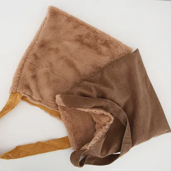 

Winter Slim Faux Fur Cute Women Messenger Single Shoulder Bag Girls Large Shopper Bags Funny Beach Foldable Shopping Totes 2018