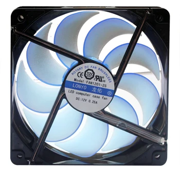 

Computer 120mm, 12cm blue/red LED computer desktop chassis cooling fan, 3-pin and 4-pin connectors, with screws, quiet and silen