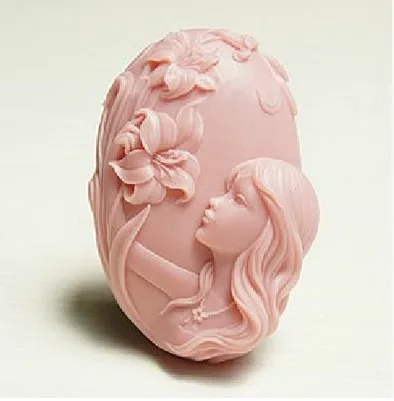 Oval Shape Soap Mold Craft Fairy Angel 3d silicone soap molds DIY flower mould