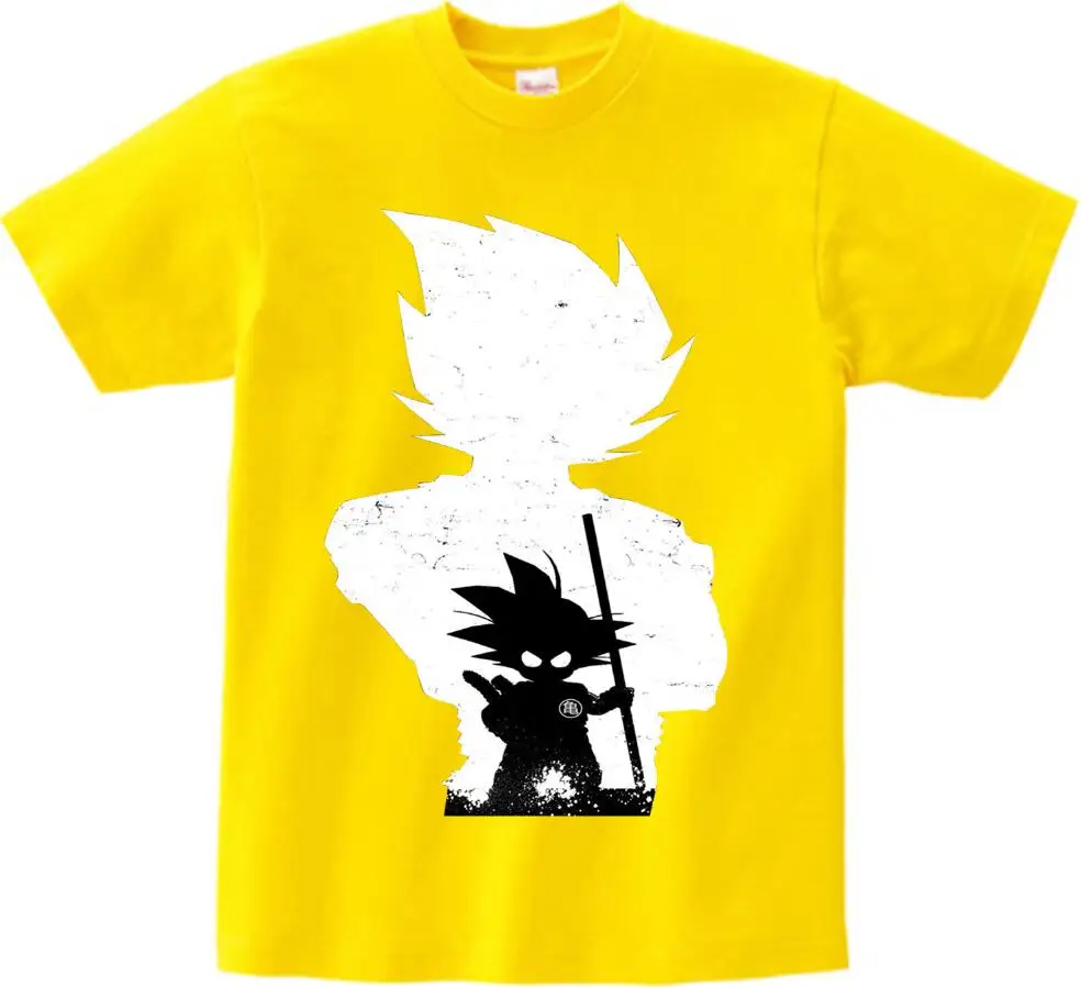 Новейшая милая детская футболка «Гоку» Детские футболки DBZ повседневные футболки для мальчиков с аниме «Драконий шар», «Супер Саян», футболка детская одежда для мальчиков, NN - Цвет: yellow childreTshirt
