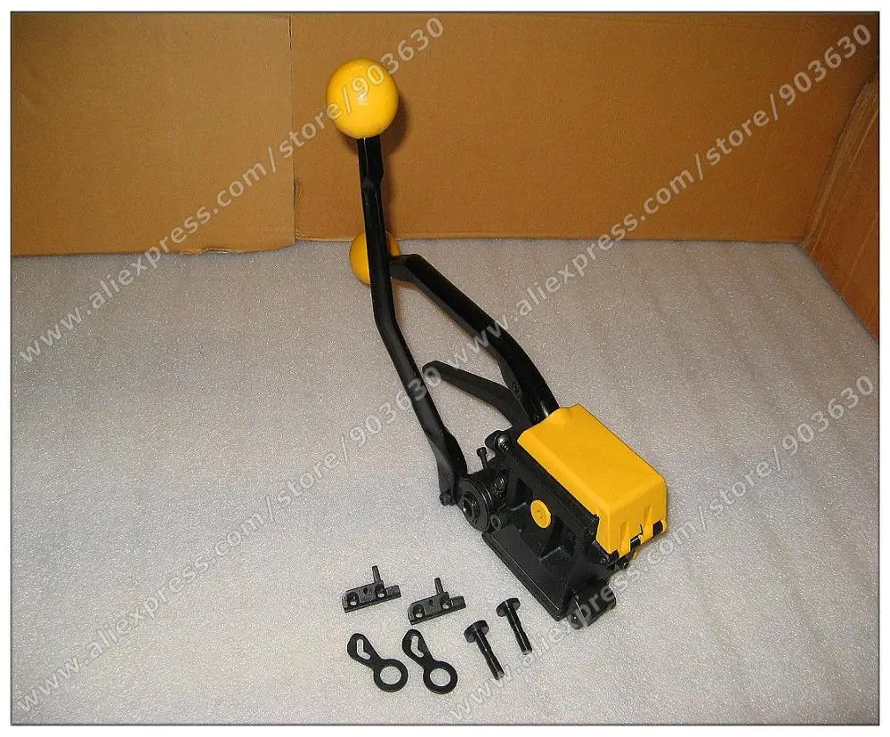 Free shipping DHL FEDEX Portable Manual combination sealless steel strapping machine buckless steel strapping tool steel strap