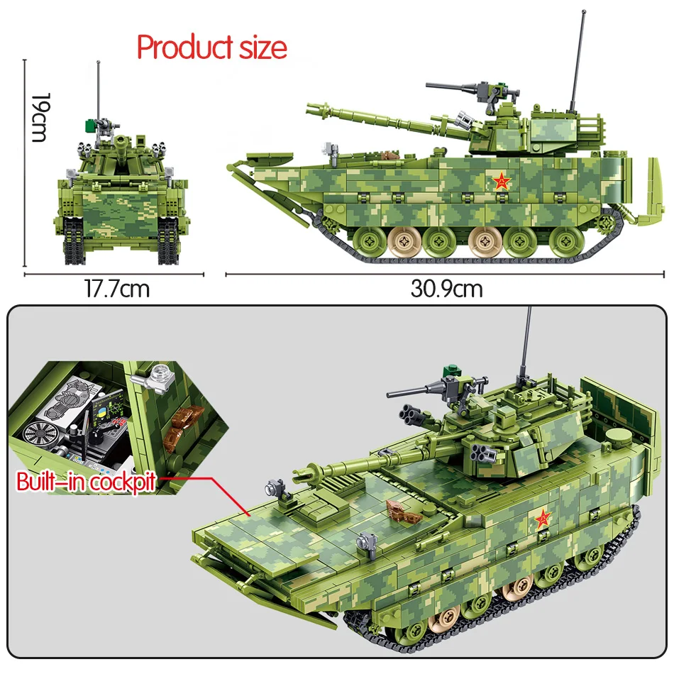 Военные игрушки-амфибия, Боевая пехота, танк, строительные блоки, совместимые WW2, городская полиция, фигурки, кирпичи для детей