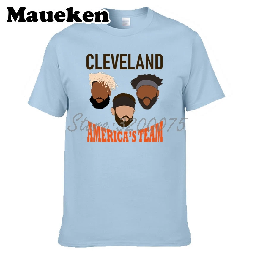 Мужская футболка Baker Mayfield 6 Odell Beckham Jr. 13 Jarvis Landry 80 Cleveland, Мужская футболка с круглым вырезом W19040509 - Цвет: 4