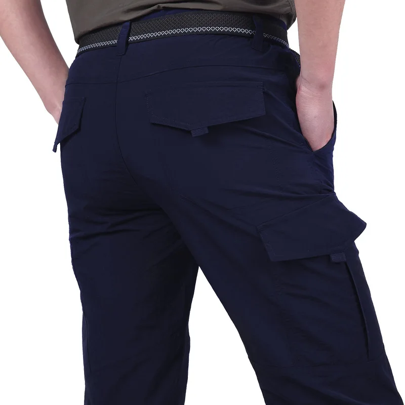 Online Schnell Trocken Casual Hosen Männer Sommer männer Taktische Cargo Pants Armee Militärischen Stil Hosen Männlichen leichte Wasserdichte Hose