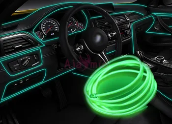 

3 Meter Big Luminous Surface! Car Interior Dashboard Door Edge LED Cold Light Wire Strip Clip-reform Styling Accessories