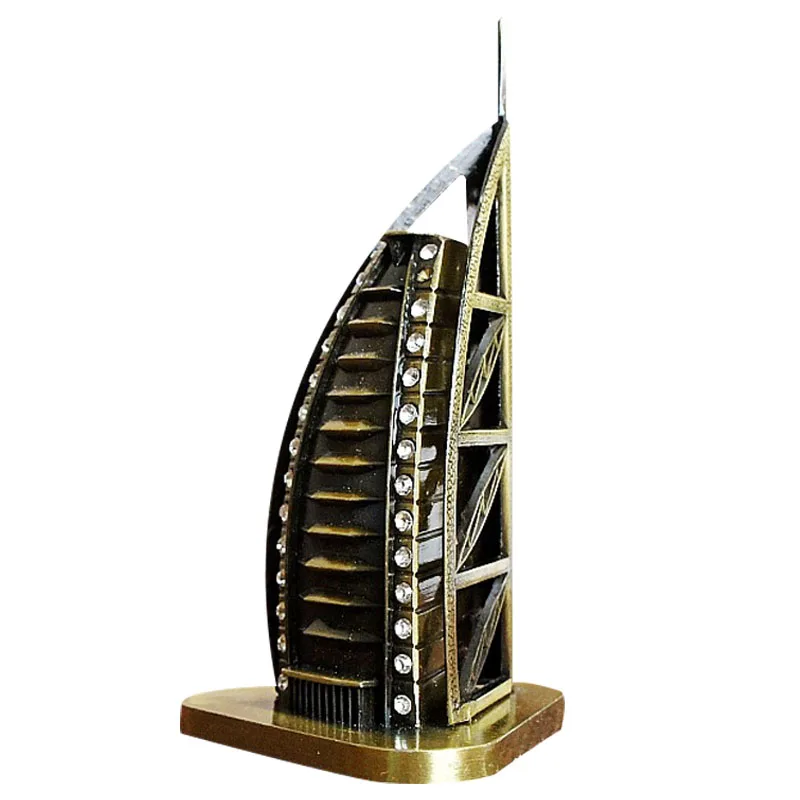 Asia Burj Al Arab Dubai Hotel Desktop Decor Figurines Arab Tower Hotel