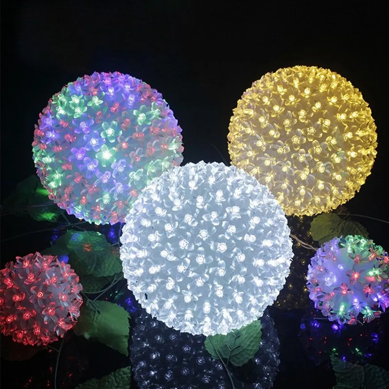 labyrint Modstander biografi Large Led Blossom Flower Ball Lights Led Christmas Lights String For  Garland Wedding Home Party Garden Dia.20cm - Holiday Lighting - AliExpress