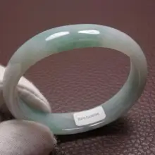 Сертифицированный класс A натуральное масло Зеленый жадеит нефритовый браслет