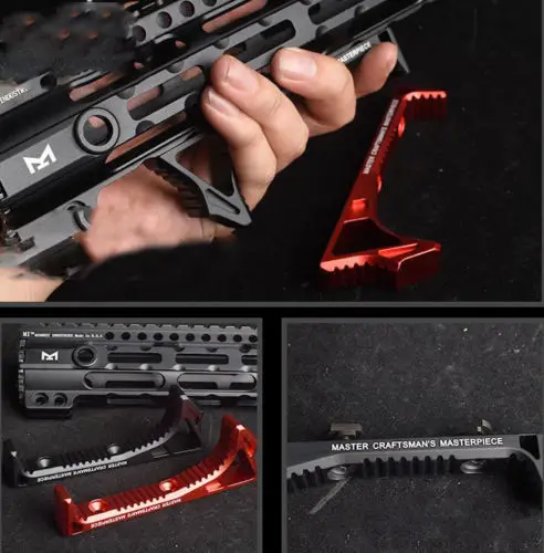 

Front Grip Link Curved Angled Foregrip Handgrip Fit M-lok/KeyMod Handguard Rail