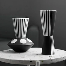 Креативная керамическая ваза, Настольная декоративная ретро Цветочная композиция, украшения для дома, сушеная Цветочная ваза