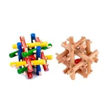 NIDALE модель Китай винтажные блокираторы традиционный деревянный пазл для Тренировки Мозга обучающая игрушка Ming Luban замок мяч в клетке головоломка